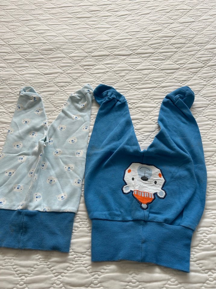 Mavi Erkek Bebek Triko Pantolonlar - Görsel 2