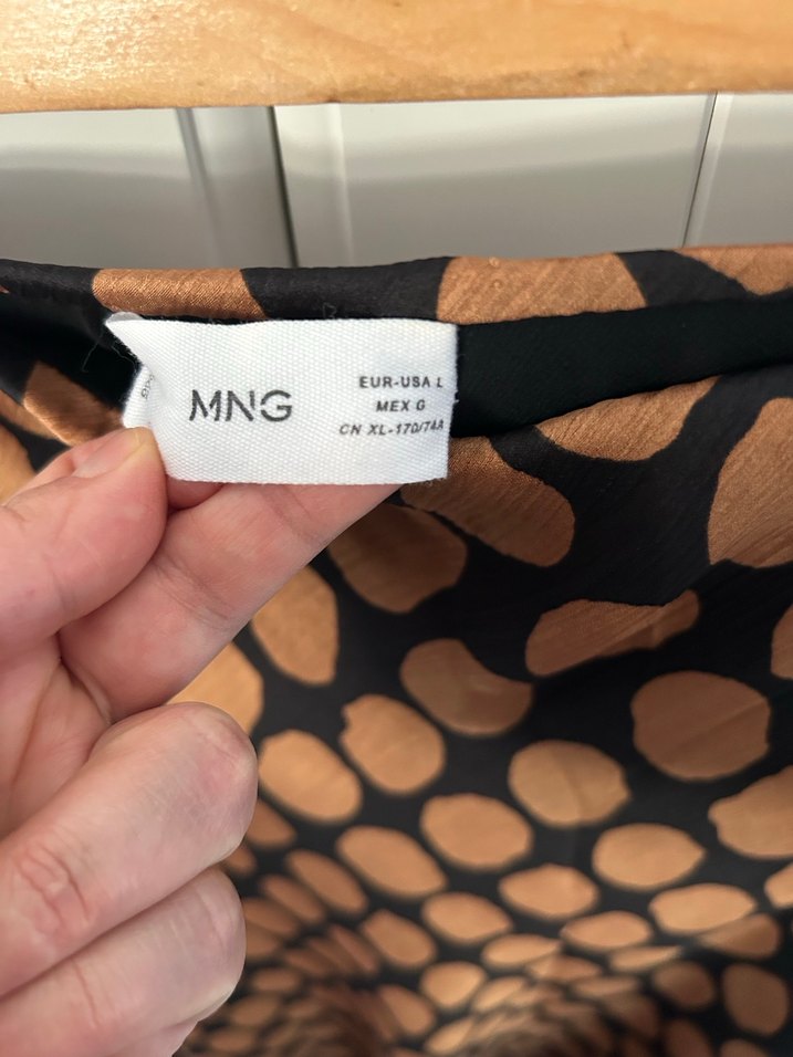 Kahverengi Puantiyeli Midi Bohem Etek - Görsel 3