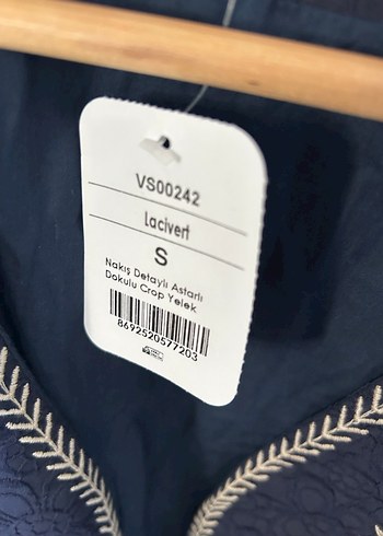 Nakışlı Mavi Bohem Kadın Yeleği - Görsel 3