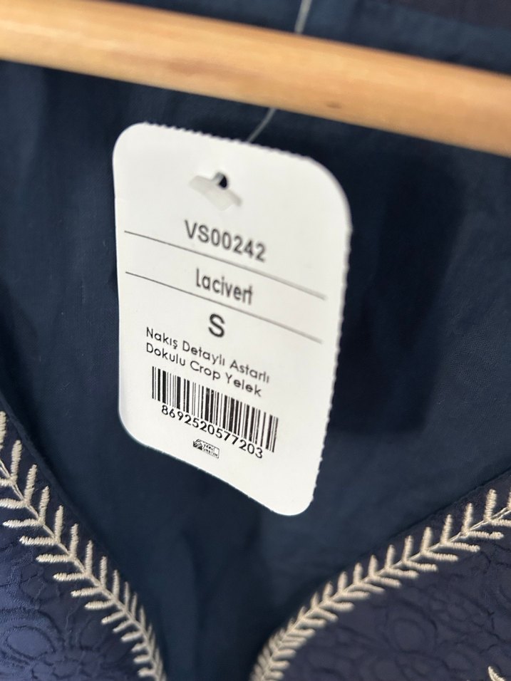 Nakışlı Mavi Bohem Kadın Yeleği - Görsel 3