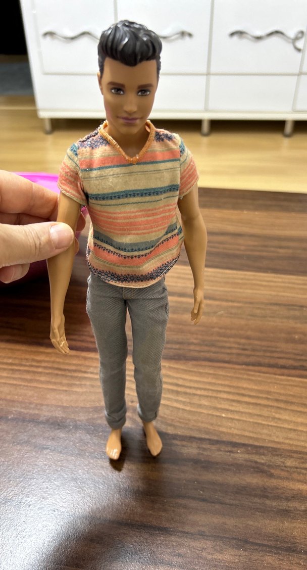 Gri Pantolonlu Erkek Bebek Oyuncak - Görsel 2