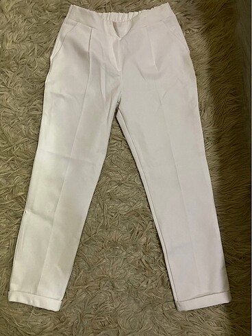 beyaz kumaş pantolon