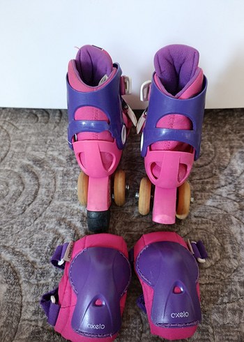 Beden pembe Renk Oxelo Pembe Çocuk Paten Seti
