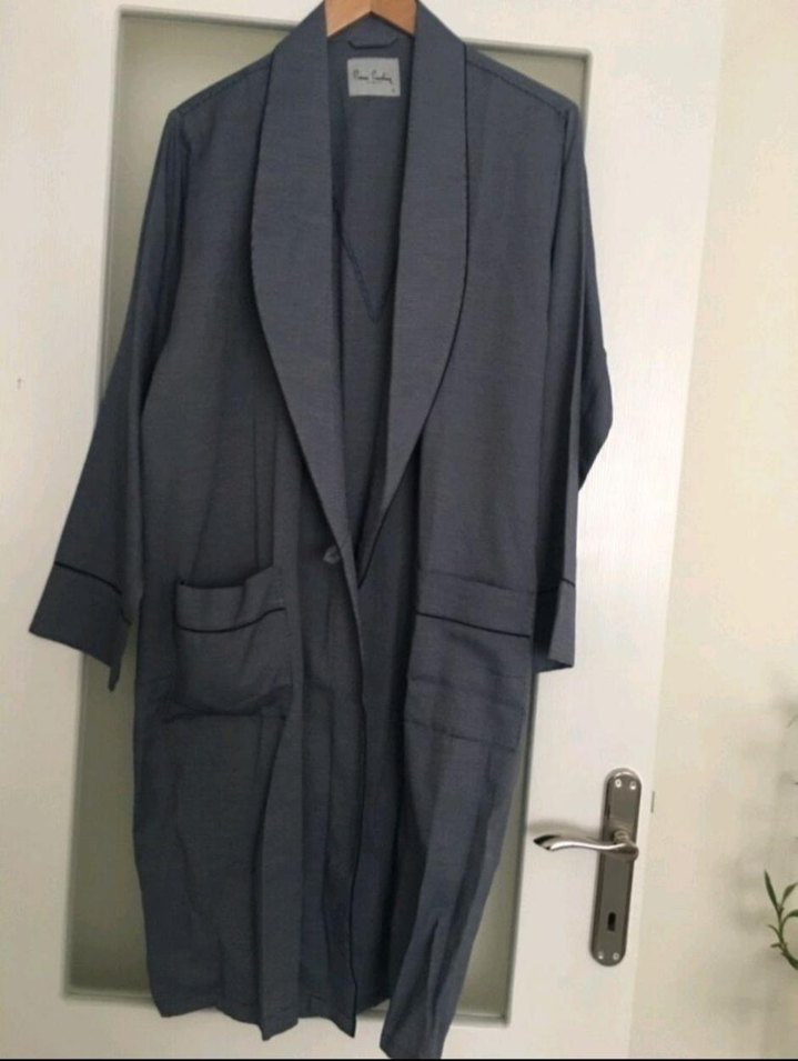 Gri Uzun Kollu Erkek Sabahlık - Görsel 2