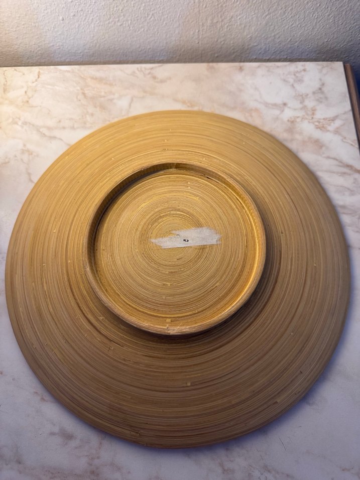 Bambu Bej Düz Tabak - Görsel 4