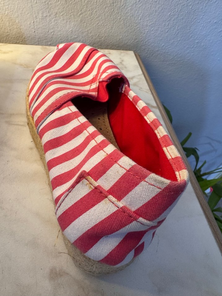 Pembe Çizgili Kadın Dolgu Topuk Espadril - Görsel 3