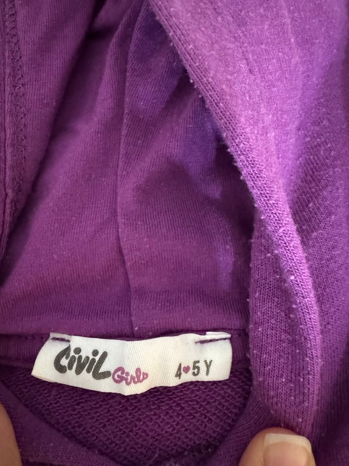 Kızlar İçin Mor Eşofman Takımı - Görsel 4