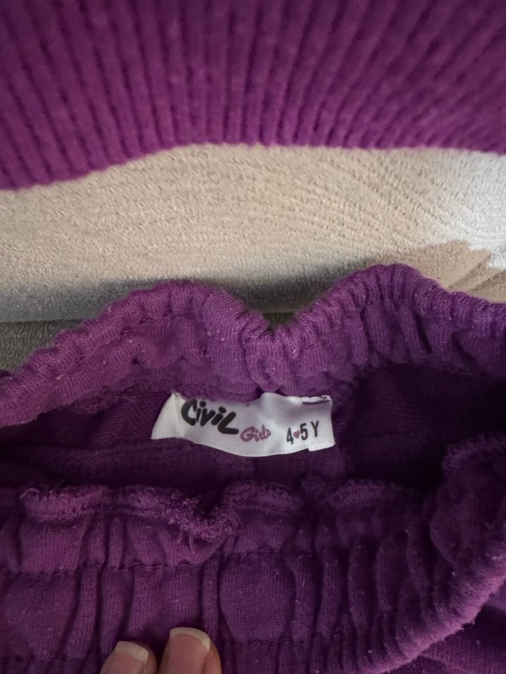 Kızlar İçin Mor Eşofman Takımı - Görsel 5