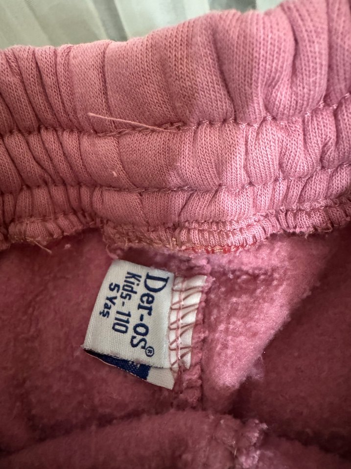 Kız Çocuk Pembe Rahat Eşofman Altı - Görsel 3