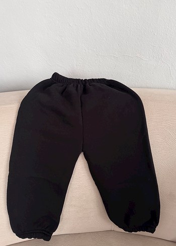 Kız Çocuk Siyah Baskılı Rahat Eşofman Altı - Görsel 2