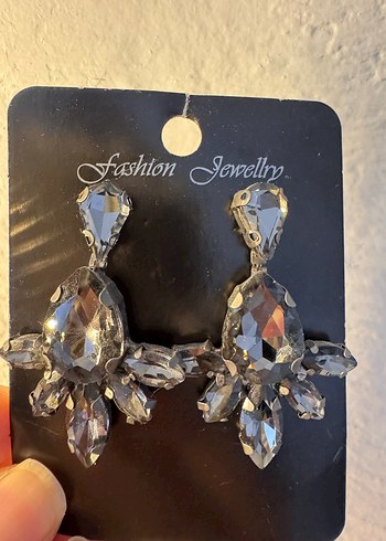 Gri Parlak Özel günler için Küpe - Görsel 5