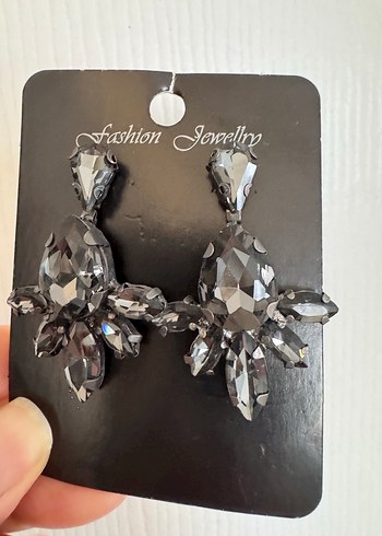 Gri Parlak Özel günler için Küpe - Görsel 6