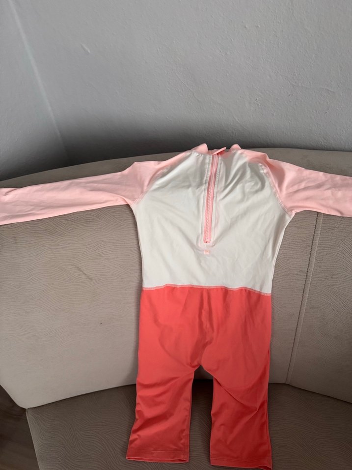 Uzun Kollu Pembe Kız Çocuk Mayo - Görsel 4