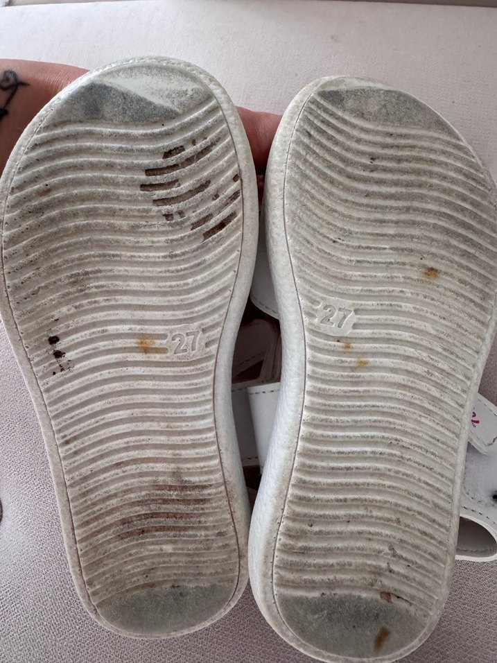 Beyaz Taşlı Barbie Kız Sandalet - Görsel 3