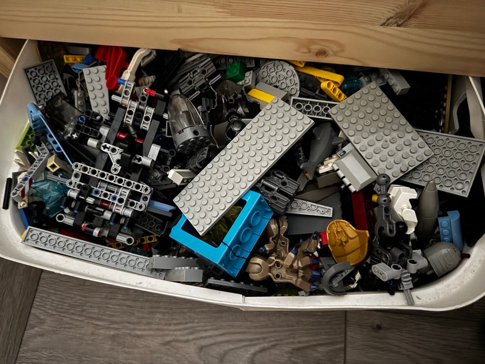 Gri Lego Parçaları Karışımı - Görsel 2