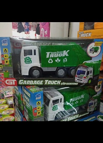 Sesli ışıklı gezen çöp kamyonu 