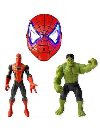Spiderman set Hulk maske 