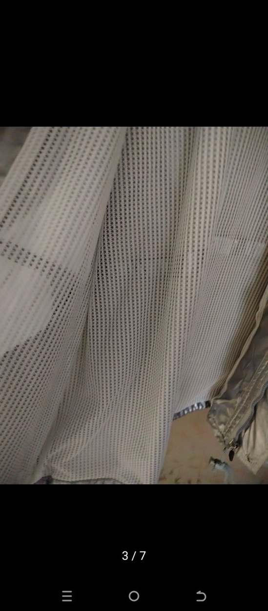 Gri Metalik orjinal Adidas Midi Yağmurluk - Görsel 3