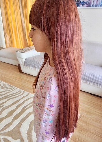  Beden Uzun karamel kızıl peruk 