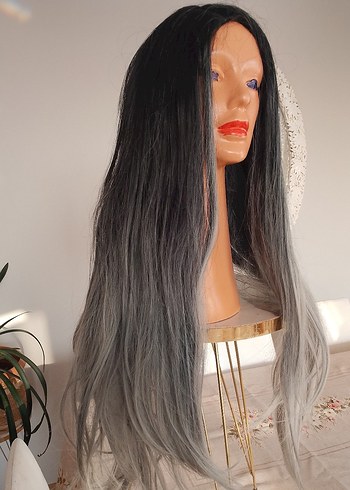 Zara Siyah Gri Ombre Uzun Sac Peruk