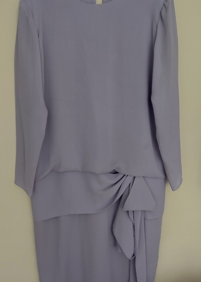 Leylak rengi elbise - Görsel 2