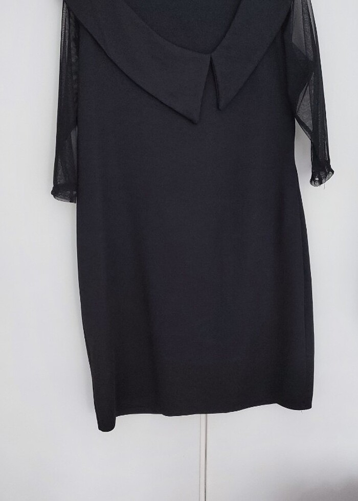 Siyah mini elbise - Görsel 2