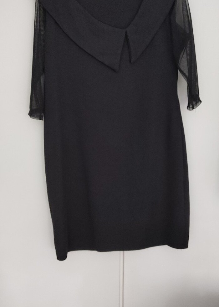 Siyah mini elbise - Görsel 3