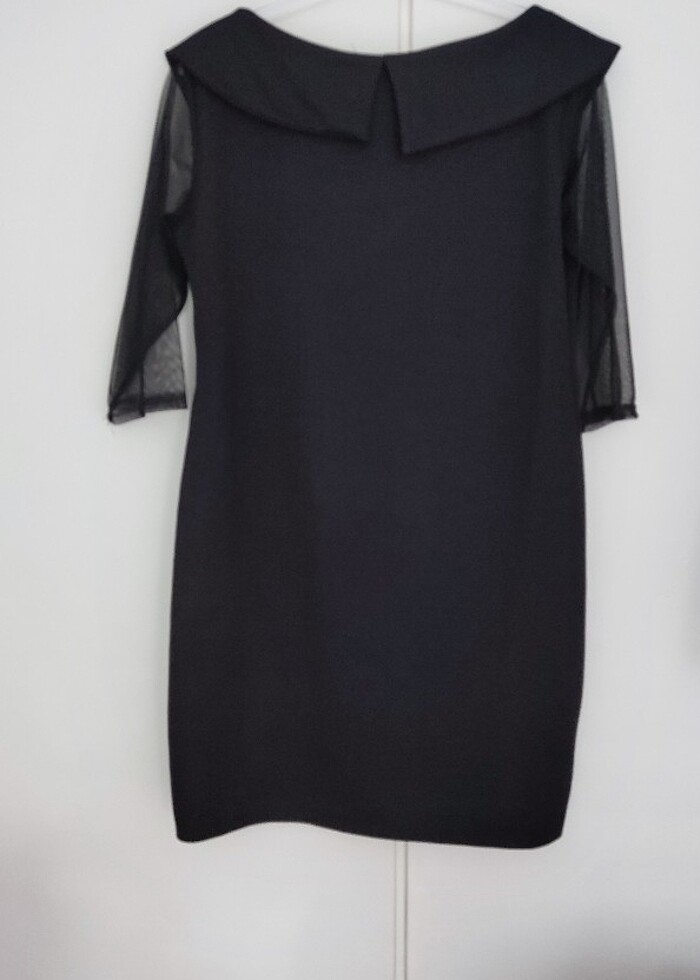 Siyah mini elbise - Görsel 5