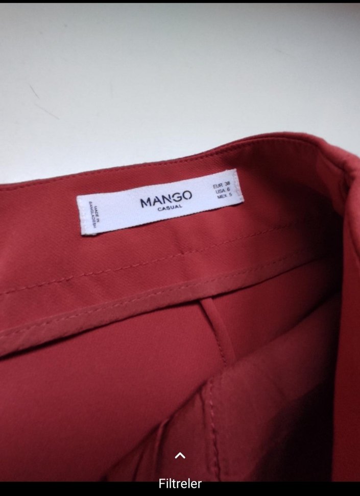 Kırmızı Drapeli mini şort - Görsel 4