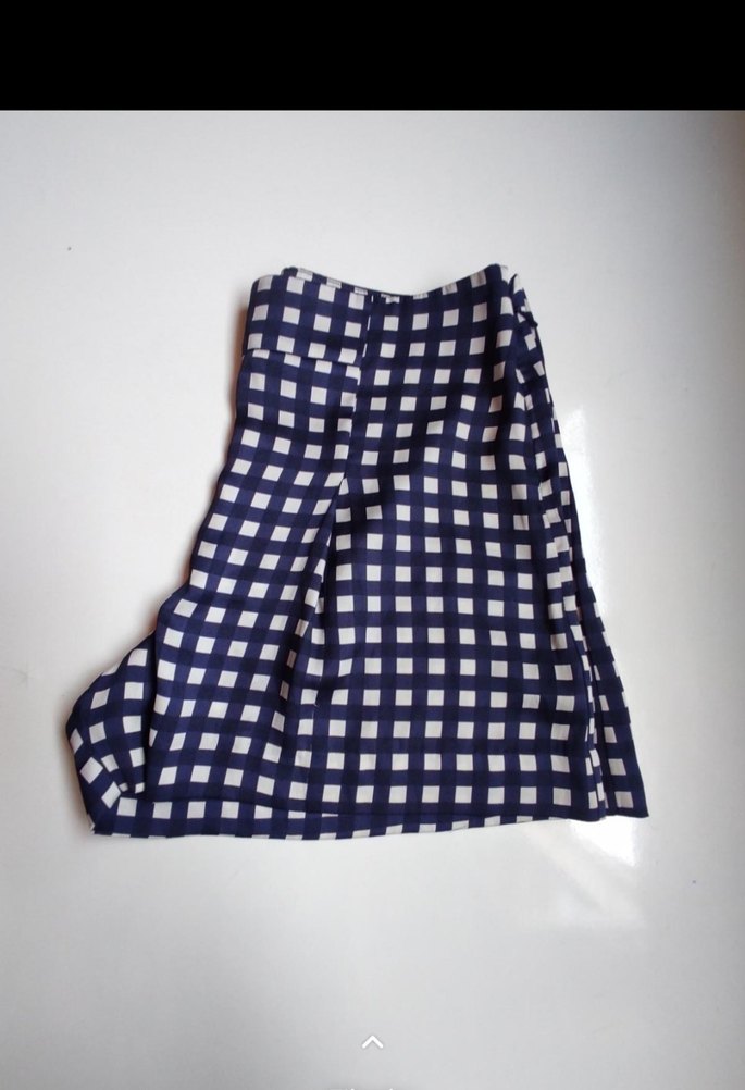 Mavi Ekoseli Pilili Mini Şort - Görsel 2