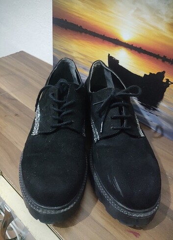 38 Beden siyah Renk Bayan loafer ayakkabı 