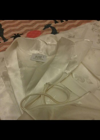 Uzun Beyaz Bohem Kadın Gecelik Sabahlık - Görsel 8