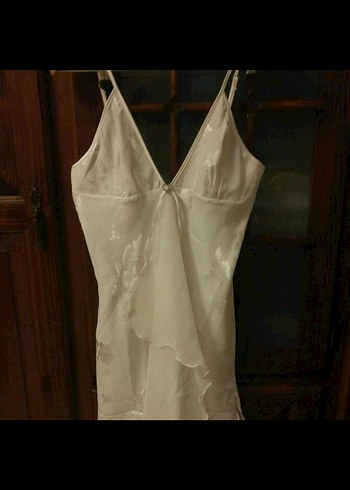 Uzun Beyaz Bohem Kadın Gecelik Sabahlık - Görsel 4