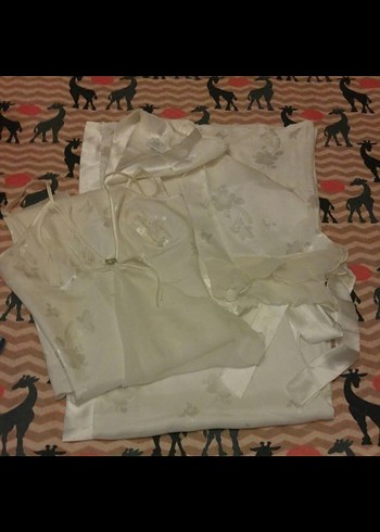 Uzun Beyaz Bohem Kadın Gecelik Sabahlık - Görsel 7