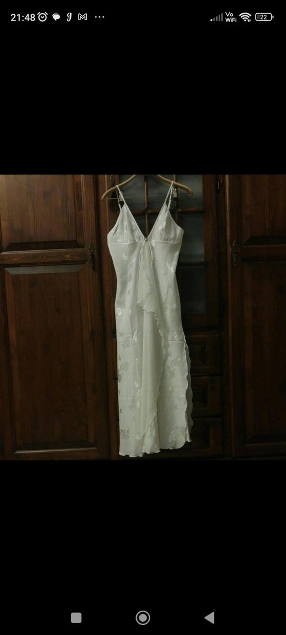 Uzun Beyaz Bohem Kadın Gecelik Sabahlık - Görsel 3