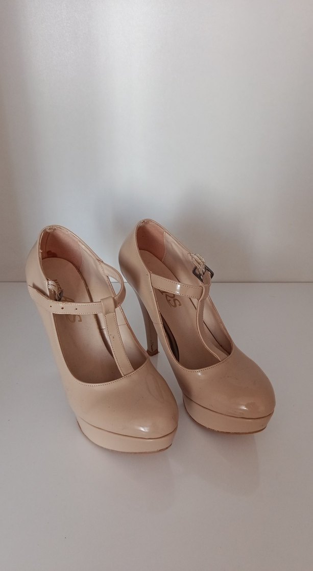 Bej Tokalı Stiletto Kadın Ayakkabı - Görsel 4