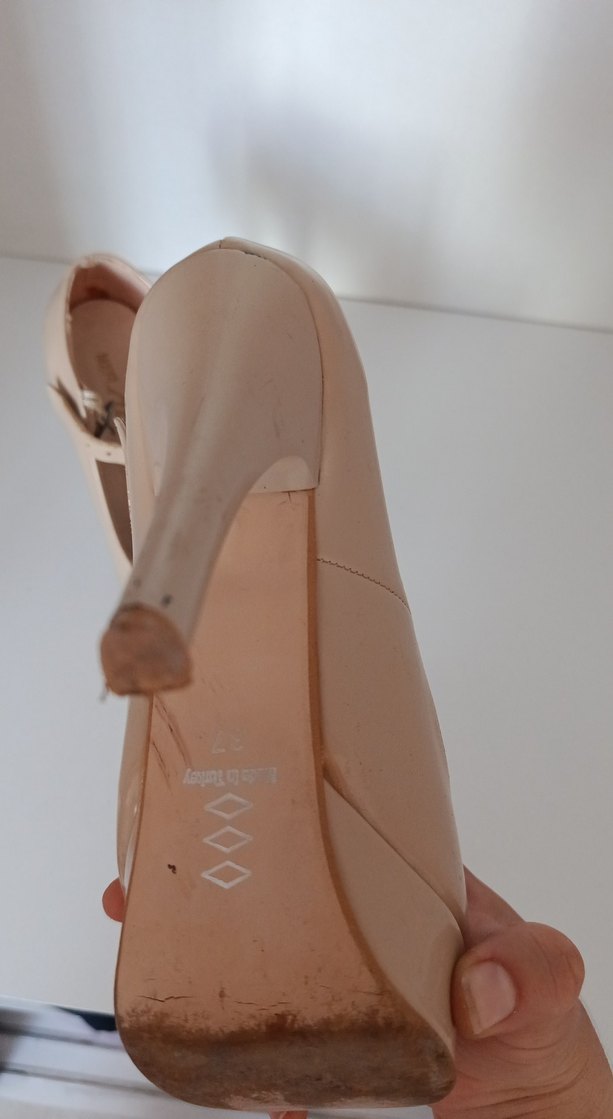 Bej Tokalı Stiletto Kadın Ayakkabı - Görsel 5