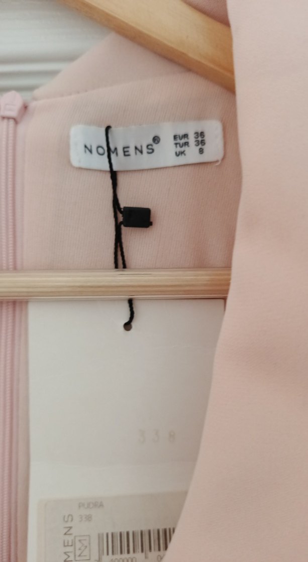 Pembe Kürklü Uzun Kadın Klasik Ofis Kabanı - Görsel 4