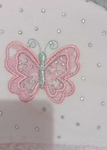 Pembe Nakışlı Bebek Battaniyesi tulum gibi - Görsel 4