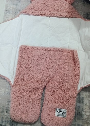 Nakışlı Pembe Bebek Battaniyesi tulum - Görsel 3
