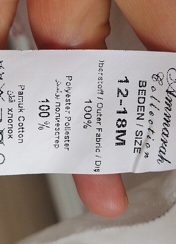12-18 Ay Beden pembe Renk Sıfır bebek abiye