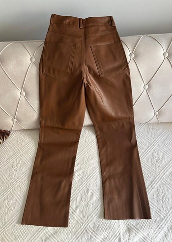 Kadın Deri taba Pantolon - Görsel 3