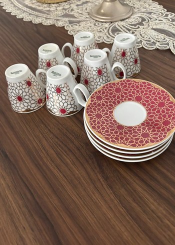 Bordo Desenli 6'lı Fincan Takımı - Görsel 3