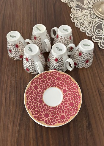 Bordo Desenli 6'lı Fincan Takımı - Görsel 2