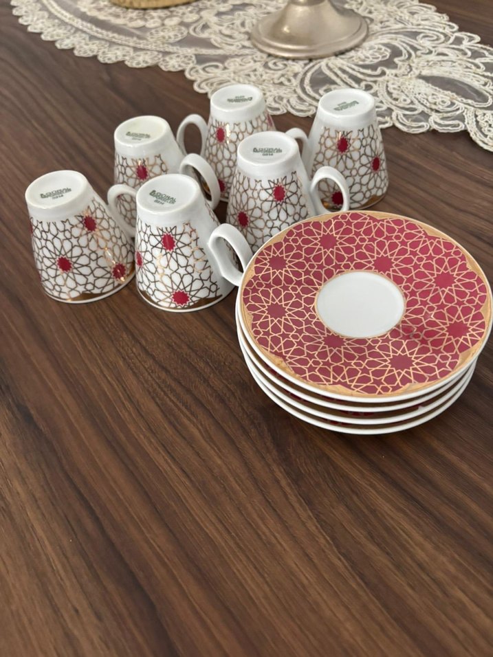 Bordo Desenli 6'lı Fincan Takımı - Görsel 3