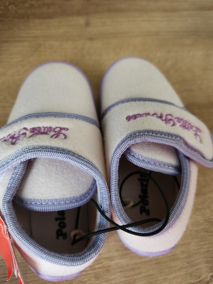 Kız Çocuk Mor Polar Sıcak Ev Terliği - Görsel 3