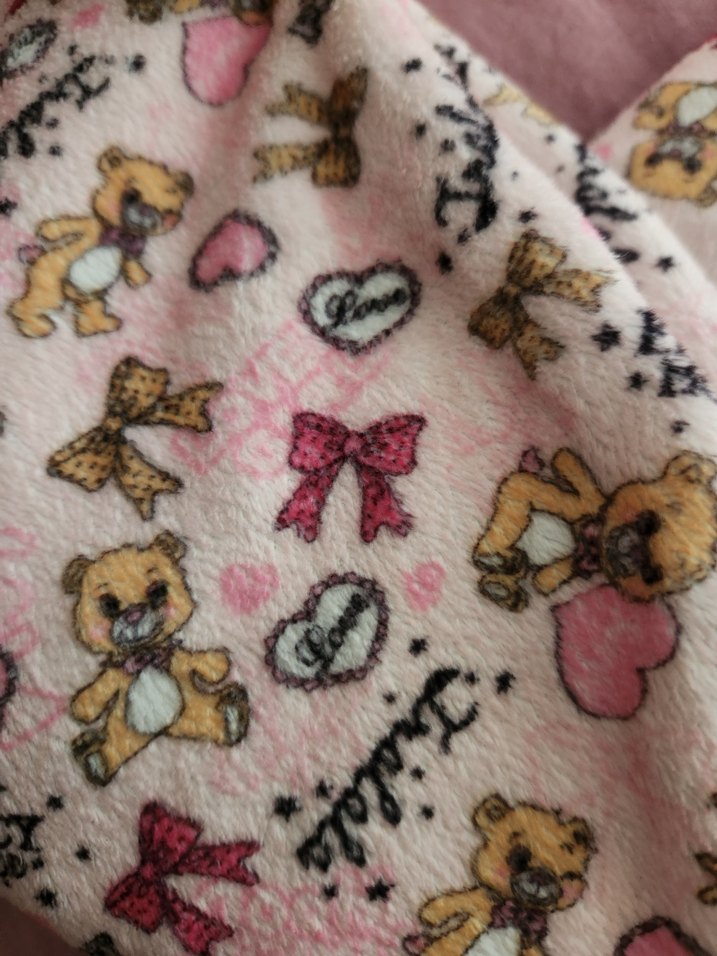 Baskılı Pembe Çocuk Battaniyesi - Görsel 2