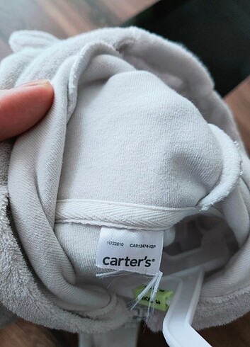 3 Ay Beden gri Renk Carter's bebek alt üst pijama takımı