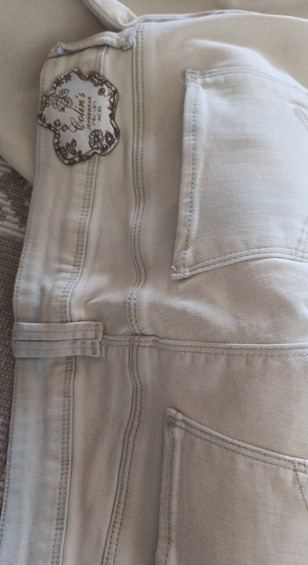 Buz mavisi İnce kot kumaş pantolon - Görsel 3