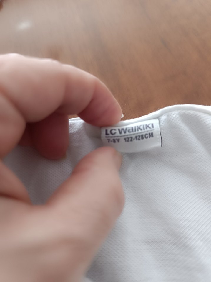 Beyaz Erkek Çocuk Kısa Kollu Polo Tişört - Görsel 3